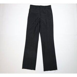 Vtg 90s Rockabilly Western Mens 32 Unhemmed Silky Striped Knit Wide Leg Pants